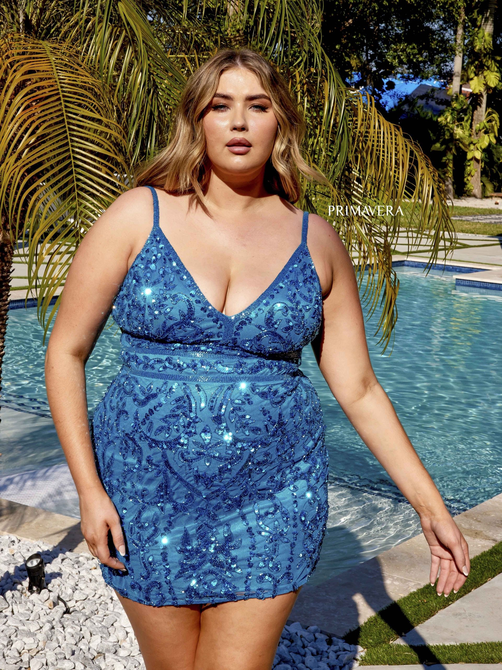 Temina | Beaded Cocktail Dress | Curvy by Primavera 14035 | Plus Size Homecoming Dress, Plus Size Formal Dress | House of Bia Peacock / 14 Temina | Beaded Cocktail Dress | Curvy by Primavera 14035 | Plus Size Homecoming Dress, Plus Size Formal Dress | House of Bia Peacock / 14
