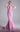 MNM Couture Gown Pink Mermaid Gown with Beaded Halter Neckline and Open Back for Formal Wedding