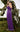 MNM Couture Purple Gown Back View, showcasing the Strapless  Back and Braided Knotted Waist for a formal occasion