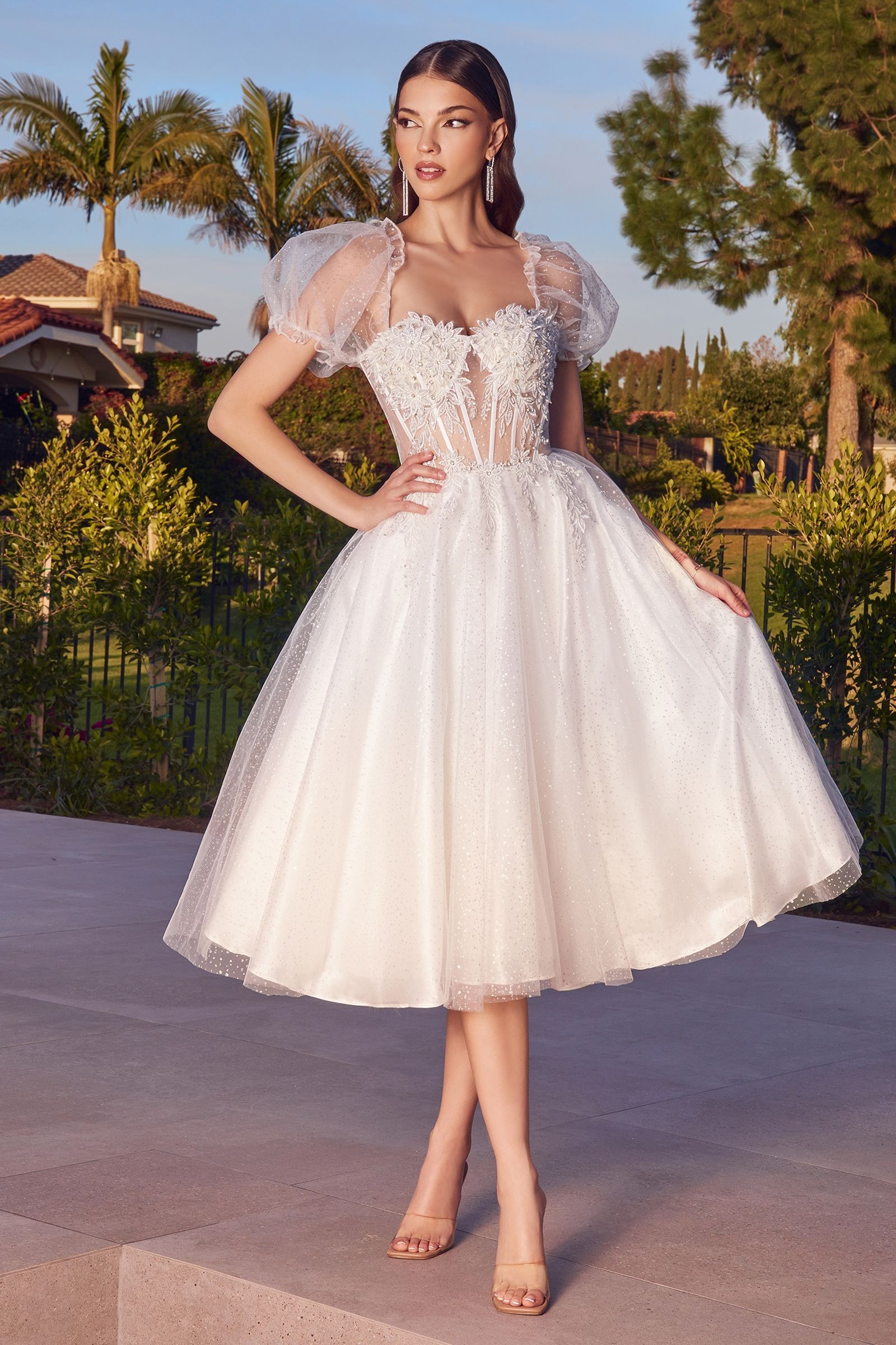 Tea length tulle dress clearance