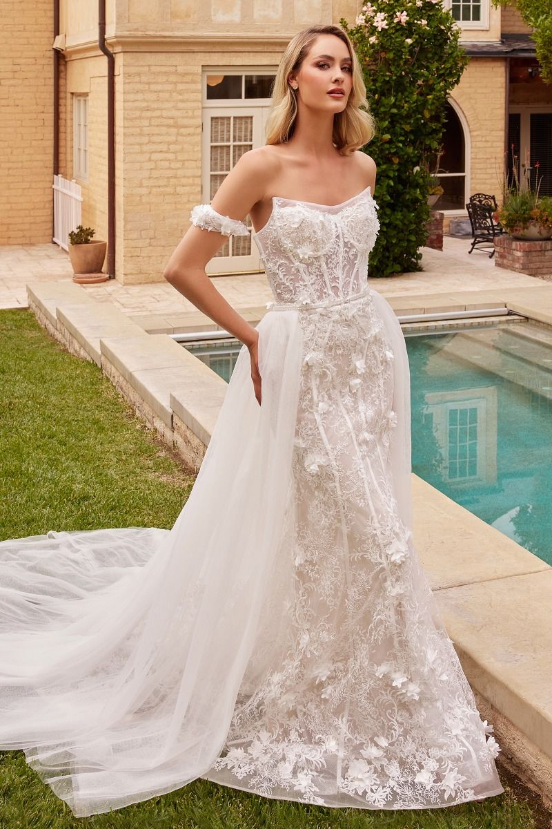 Dream Come True | Fit & Flare Bridal Gown With Removable Skirt | LaDivine CD861W