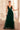 Ladivine Emerald Prom Dress: Plunging V-Neck A-Line Tulle Gown with High Slit