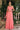 Ladivine soft coral chiffon maxi dress with a draped one-shoulder and off-the-shoulder neckline, perfect as a bridesmaid or evening gown.