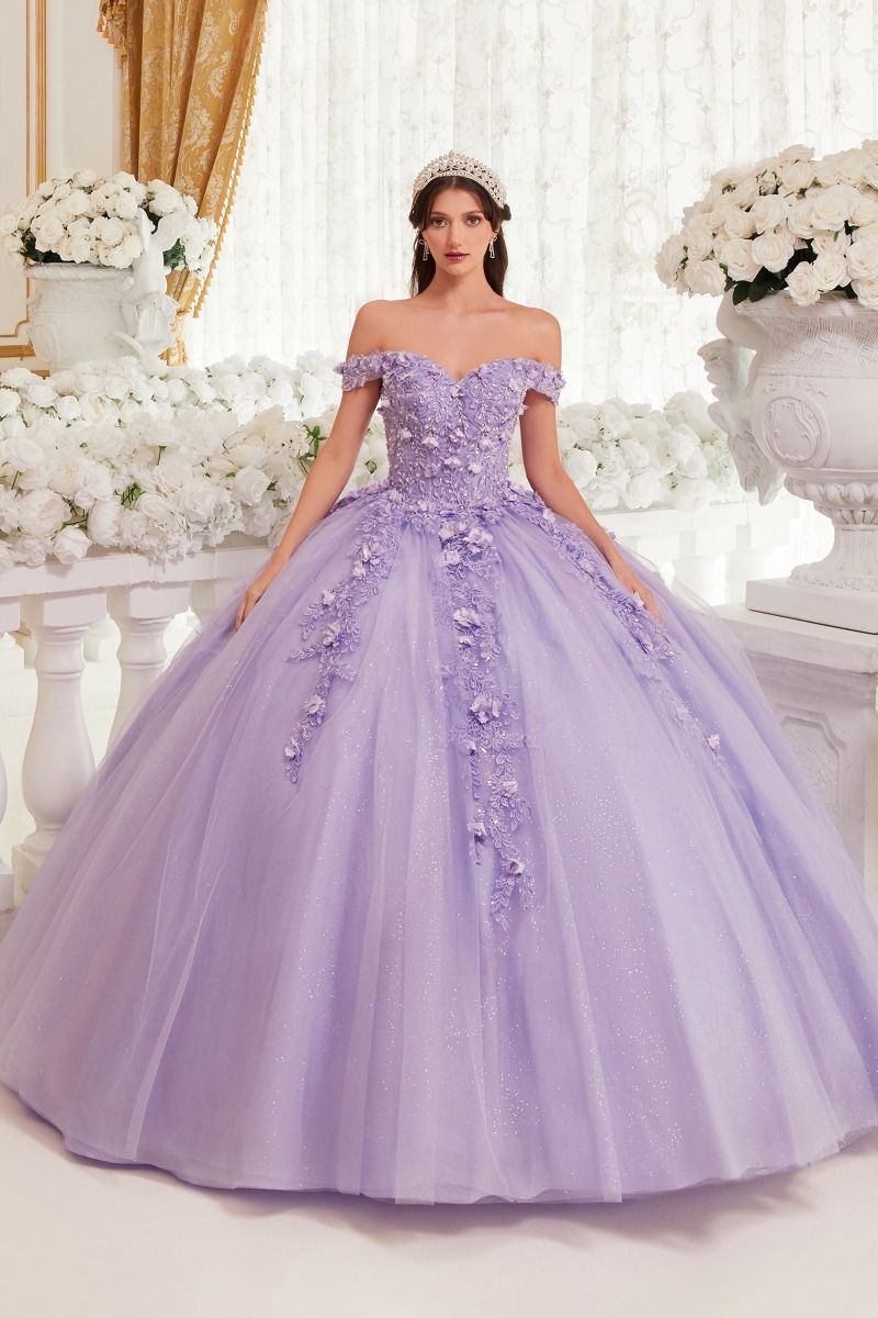Endearing | Off The Shoulder Quinceanera Ball Gown | LaDivine 15717