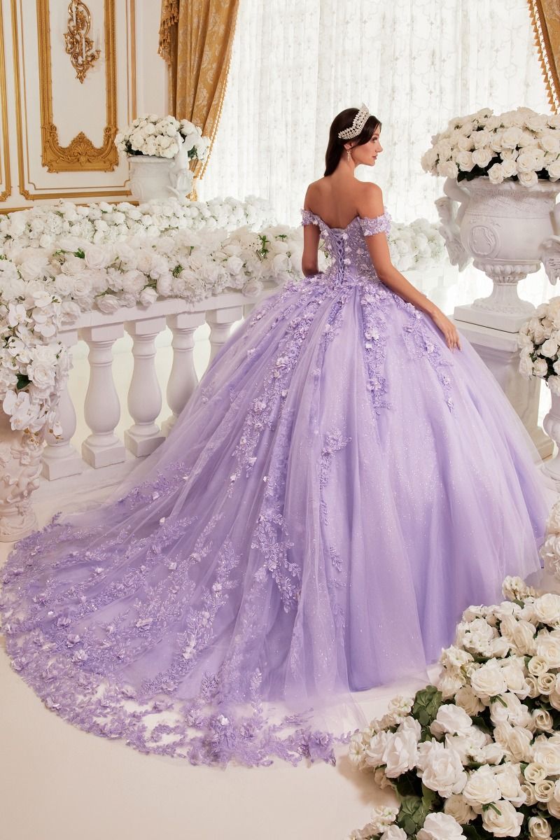 Endearing | Off The Shoulder Quinceanera Ball Gown | LaDivine 15717