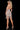 Model is showing off the back of the Jovani 24054 Cocktail dress