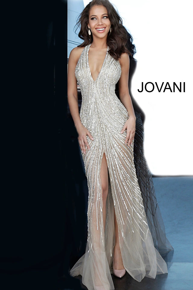 Kalline | Beaded Sexy Evening Gown | Jovani 2609