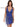 Model posing against a white background in the Primavera 3843 dress in royal blue