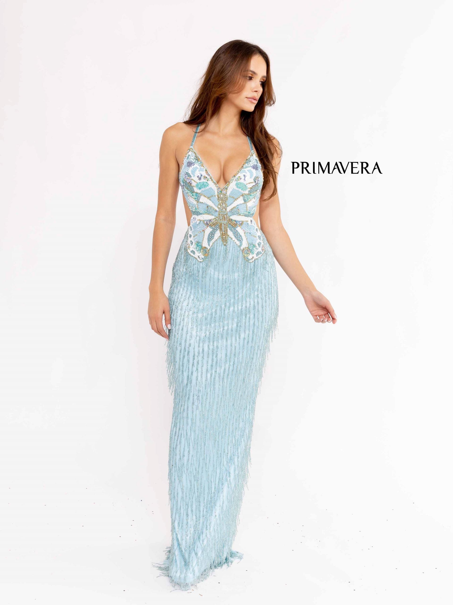 Trina | Butterfly Beaded Fringe Gown | Primavera 3966 | Butterfly Formal Dress, Evening Dress | House of Bia Trina | Butterfly Beaded Fringe Gown | Primavera 3966 | Butterfly Formal Dress, Evening Dress | House of Bia