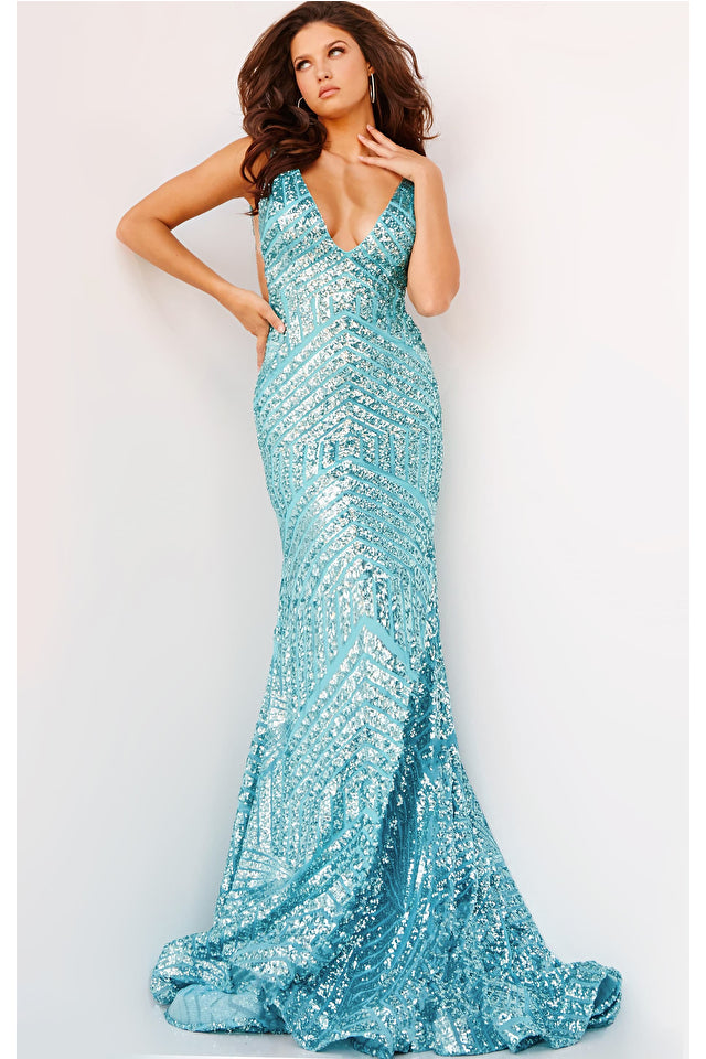 Gia | Open Back Embellished Evening Gown | Jovani 59762