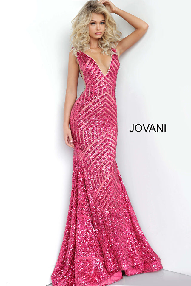 Gia | Open Back Embellished Evening Gown | Jovani 59762