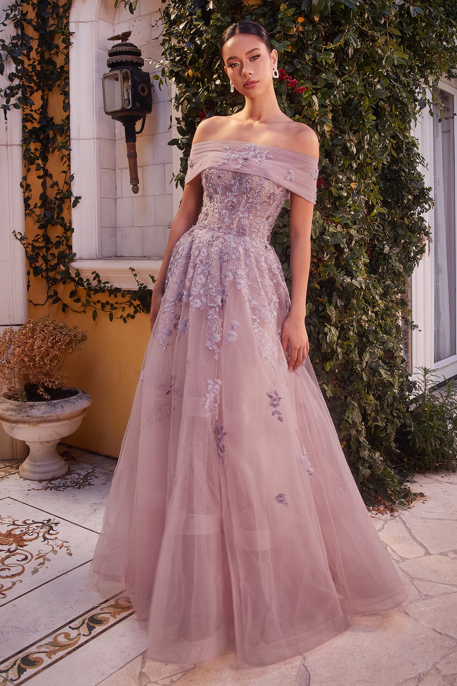 Tegal | Strapless Off The Shoulder Ball Gown | Andrea & Leo Couture A1348