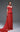 MNM Couture coral off-the-shoulder pleated draped structural bodice formal evening gown with neck scarf detail