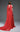 Back view of MNM Couture coral evening gown E0119 with pleated bodice and draped cape detail