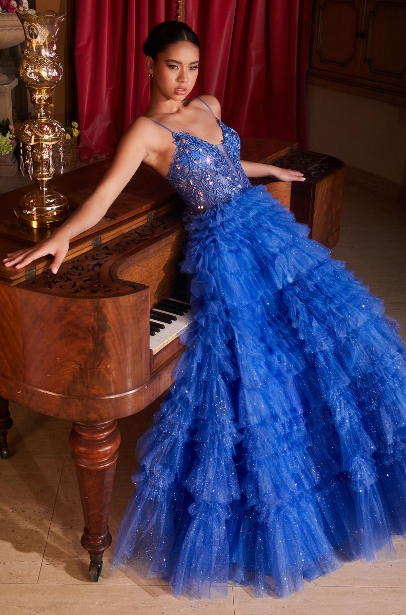 Annemarie | Ruffle Layered Ball Gown | LaDivine C152