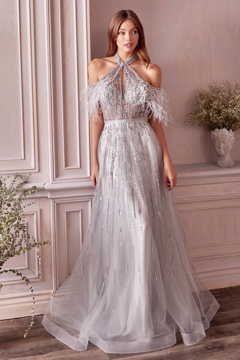 Anastasia Feather Gown | Andrea & Leo Couture A1023