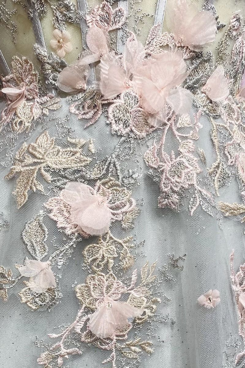 Tiana | Blossom Applique Ball Gown | Andrea & Leo Couture A1040