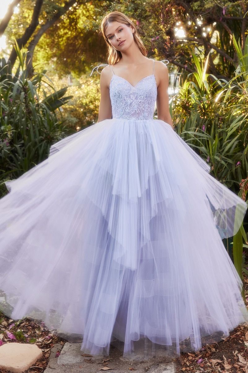 Royal Princess | Perry Plisse Ruffle Gown | Andrea & Leo Couture A1152