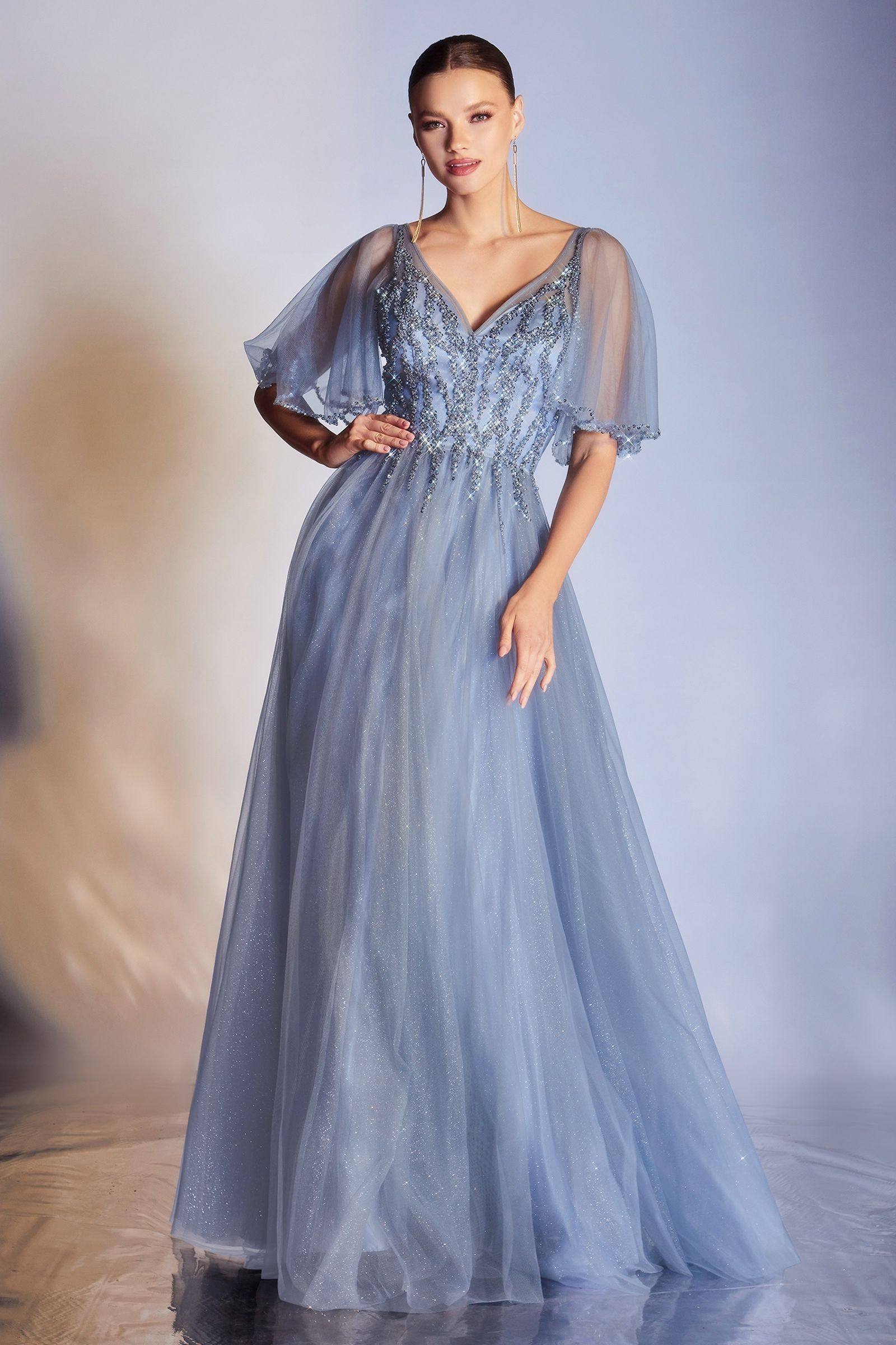 Reine | Layered Tulle A Line Gown | LaDivine CD0175