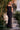 Ladivine CD387 Black Asymmetrical Draped Ruched Corset Gown with high slit for black tie events