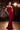 Ladivine CD387 Burgundy Off-the-Shoulder Draped Ruched Corset Gown with slit formal evening wear