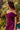 Ladivine CD387 close-up of mulberry off-the-shoulder draped ruched corset bodice formal gown