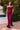 Ladivine mulberry off-the-shoulder draped ruched high slit fitted formal evening gown