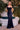 Ladivine CD387 Navy Asymmetrical Draped Ruched Corset Gown with high slit formal evening dress