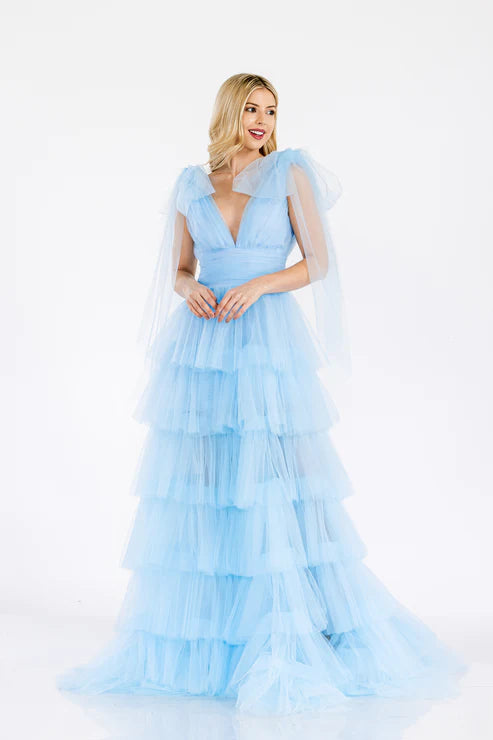 Chelsea | Tulle Ruffled Gown | PRIMA Dress SA502413