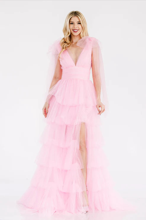 Chelsea | Tulle Ruffled Gown | PRIMA Dress SA502413