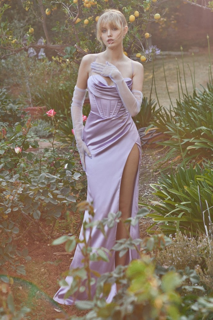 Princess | Corset Cowl Satin Gown | LaDivine 7483