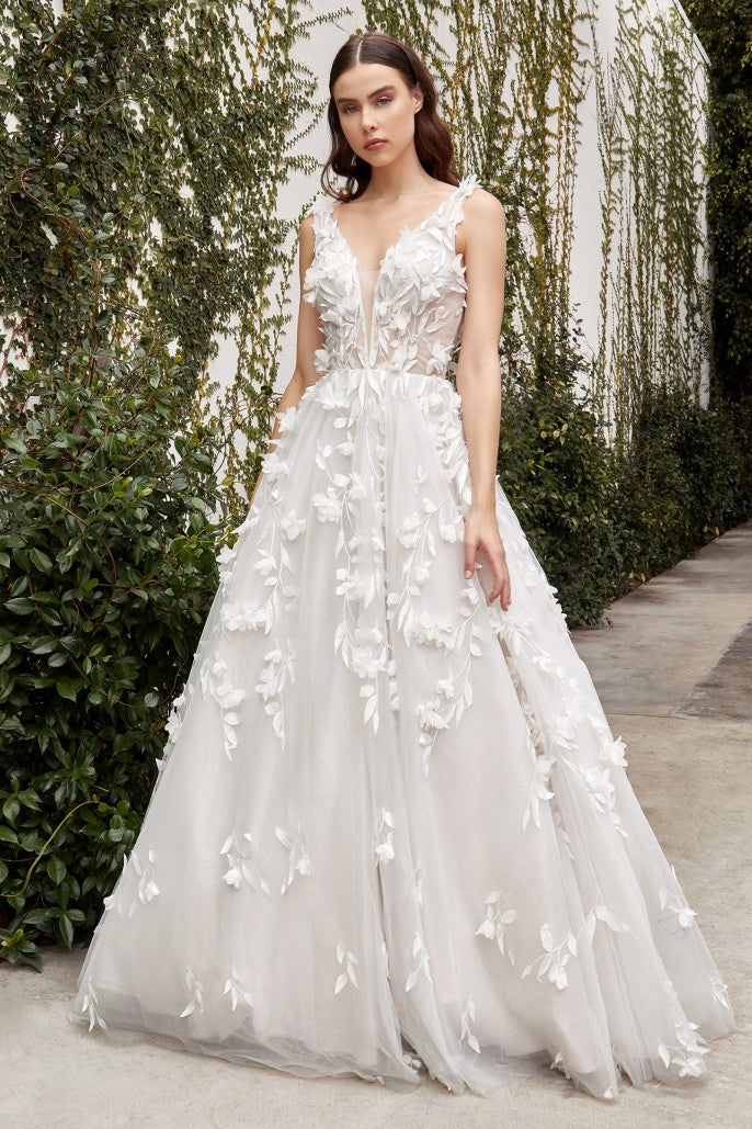 Liza Floral Wedding Gown | Andrea & Leo Couture A1042W