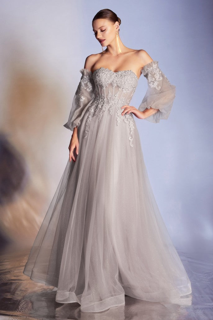 Astral | Corset Strapless Ball Gown | LaDivine CD948