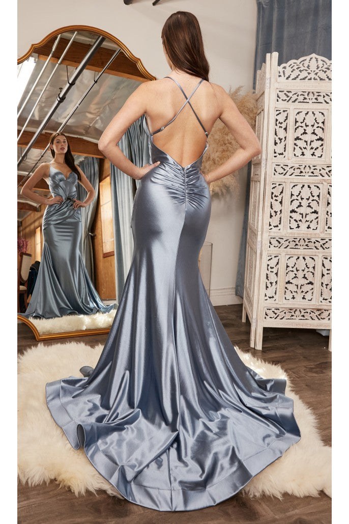 Ask About Me | Fitted Satin Mermaid Gown | LaDivine CH236